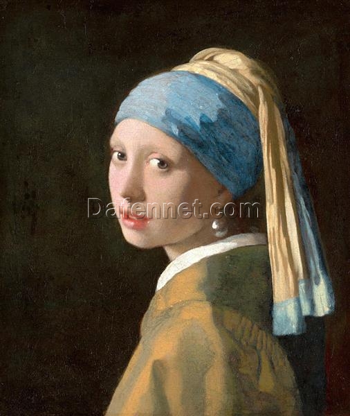 The Girl with a Pearl Earring by Johannes Vermeer – Classic Dutch Masterpiece Canvas for Art Lovers