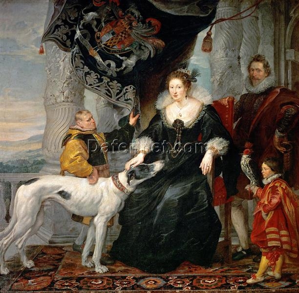 Portrait of Lady Arundel with Her Train by Peter Paul Rubens – Baroque Oil Painting on Canvas