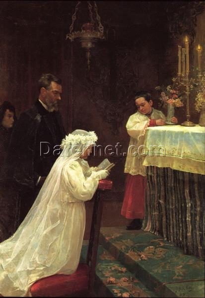 First Communion” by Pablo Picasso 1896 – Hand-Painted Oil Painting Reproduction | Fine Art Canvas from Dafen Village