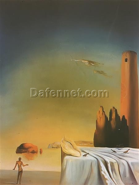 Custom Fine Art Oil Painting of Dalí’s “The Dream Approaches” 1931 – Luxury Surrealist Canvas Art with Themes of Dreamscapes, Sleep, and the Exploration of the Mind