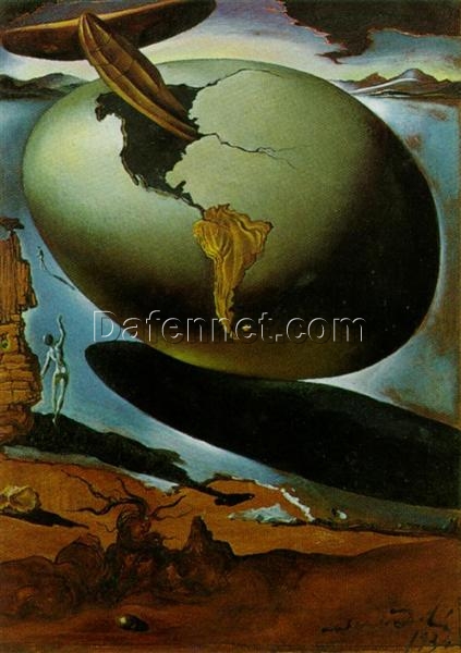 Salvador Dalí “Allegory of an American Christmas” 1934 – Custom Oil Painting on Canvas, Surrealist Depiction of American Culture and Holiday Symbolism