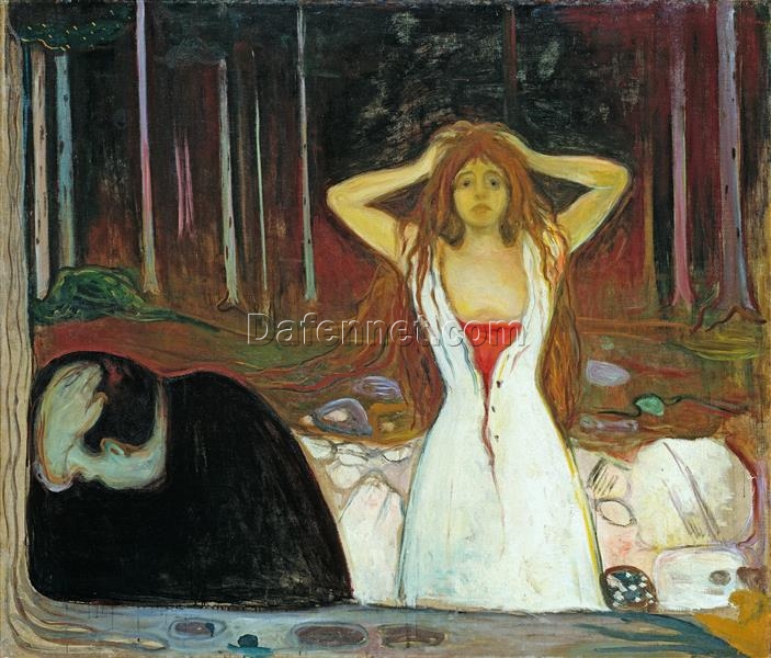 Ashes by Edvard Munch – Custom Oil Painting on Canvas for Powerful Symbolist Art Enthusiasts