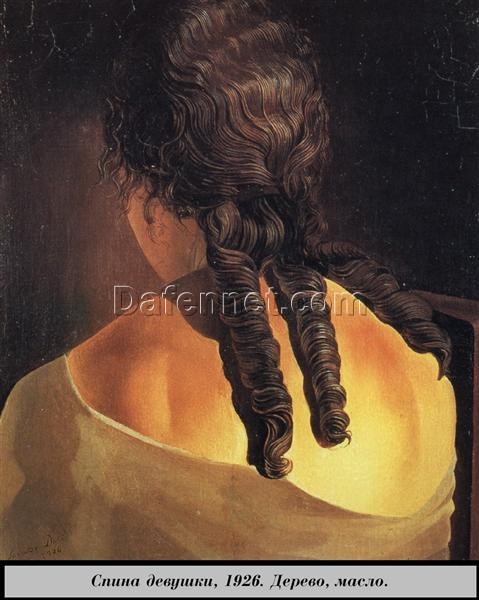 Salvador Dalí “Back the Girl” 1926 – High-End Custom Oil Painting, Surrealist Female Form Canvas Art