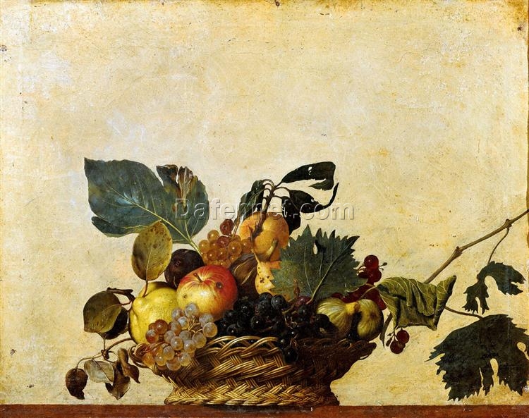 Basket of Fruit” by Caravaggio – Hand-Painted Oil Painting Reproduction | Fine Art Canvas from Dafen Village