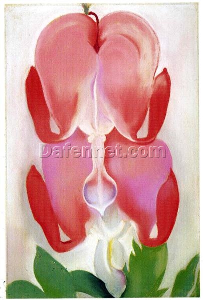 Personalized Georgia O’Keeffe Bleeding Heart – High-End Oil Painting for Nature-Inspired Art Lovers