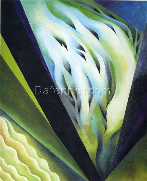 Blue and Green Music” (1921) by Georgia O’Keeffe | Vibrant Abstract Composition, Premium Canvas Art