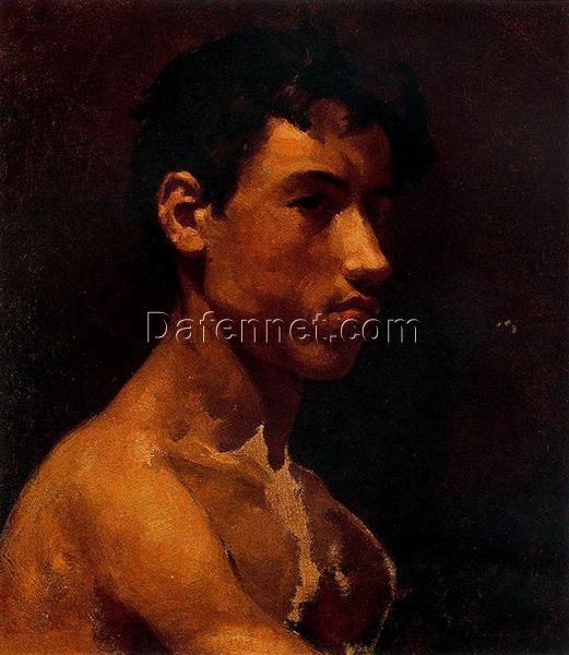 Pablo Picasso “Bust of Young Man” c.1895 – Authentic Oil Painting Reproduction | Elegant Canvas Art from Dafen Village