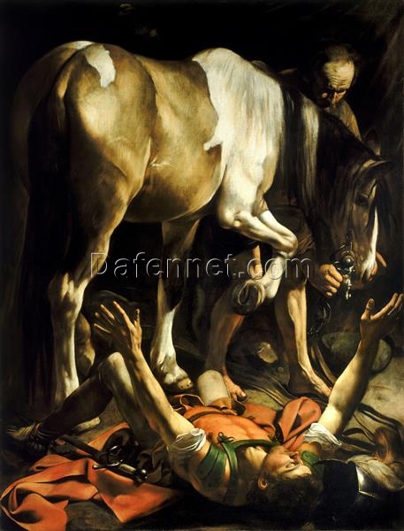 Caravaggio “Conversion on the Way to Damascus” c.1600-1601 – Authentic Oil Painting Reproduction | Elegant Canvas Art from Dafen Village