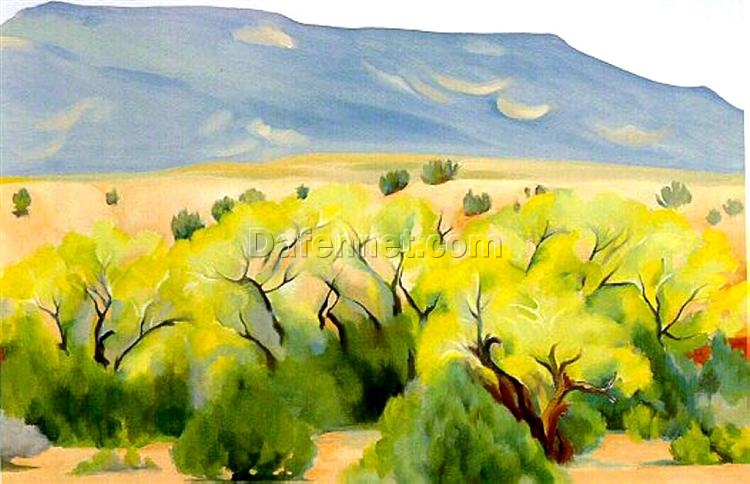 Cottonwood III” (1944) by Georgia O’Keeffe | Bold Abstract Landscape, Premium Fine Art Canvas