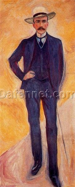 Premium Edvard Munch ‘Count Harry Kessler’ Canvas Oil Art – Custom Crafted, Elegant Artwork for Home and Office Spaces