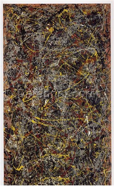 Hand-Painted Jackson Pollock Number 5 – Luxury Oil Painting for Modern Abstract Expressionism Decor