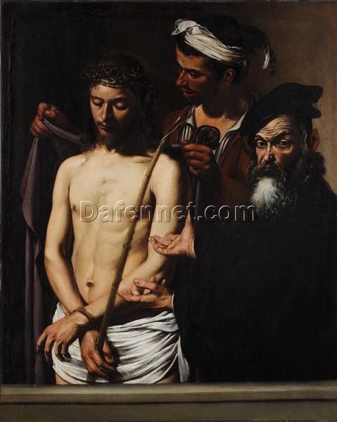 Hand-Painted Caravaggio Ecce Homo – Premium Oil Painting on Canvas for Classic Interior Design