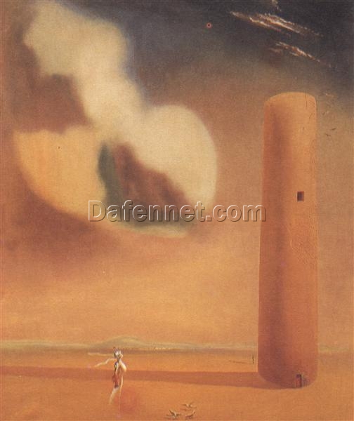 Salvador Dalí “Enigmatic Elements in the Landscape” 1934 – High-End Custom Oil Painting, Surrealist Art Exploring Nature, Illusion, and the Unknown