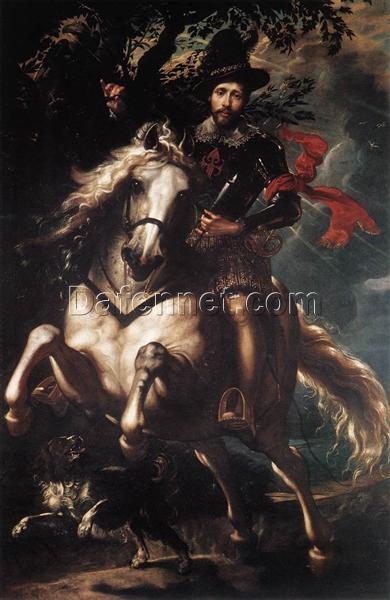 Peter Paul Rubens “Equestrian Portrait of Giancarlo Doria” (c.1606) | Iconic Baroque Equestrian Portrait | Museum-Quality Canvas Print