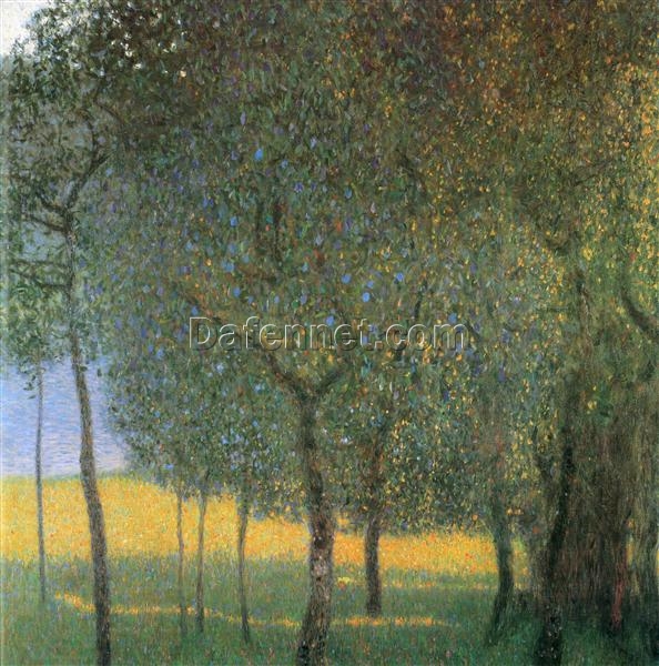 High-End Gustav Klimt ‘Fruit Trees’ Oil Painting on Canvas – Exquisite Art, Limited Edition for Upscale Interiors