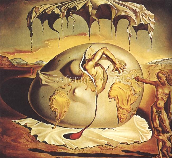 Salvador Dalí “Geopolitical Child Watching the Birth of the New Man” 1943 – Surrealist Oil Painting