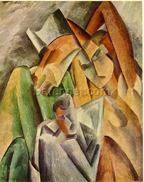 Custom Oil Painting of Picasso’s “Harlequin’s Family” | Elegant 1908 Artwork from Dafen Village