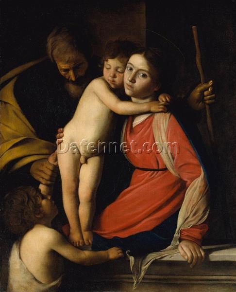 Holy Family with St. John the Baptist” by Caravaggio – Hand-Painted Oil Painting Reproduction | Fine Art Canvas from Dafen Village