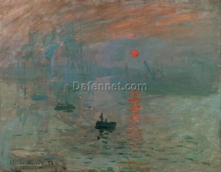 Custom Claude Monet Impression, Sunrise – High-Quality Canvas Oil Painting for Impressionist Art Collectors