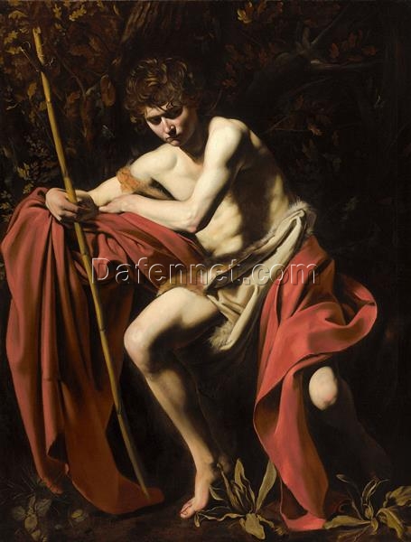 John the Baptist” by Caravaggio 1604 – Hand-Painted Oil Painting Reproduction | Fine Art Canvas from Dafen Village