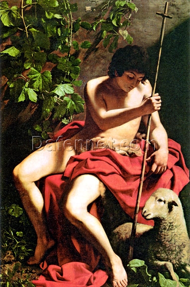 Caravaggio “John the Baptist” c.1598 – Authentic Oil Painting Reproduction | Elegant Canvas Art from Dafen Village