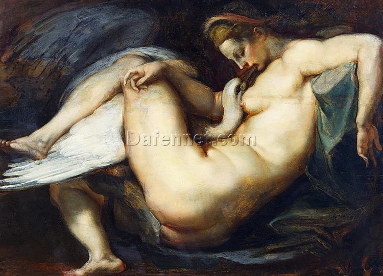 Peter Paul Rubens “Leda and the Swan” (c.1598 – c.1600) | Captivating Baroque Art of the Greek Myth