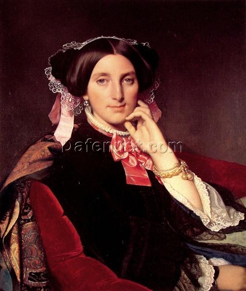 Madame Gonse by Jean Auguste Dominique Ingres – 1852 Neoclassical Masterpiece Canvas for French Cultural Art