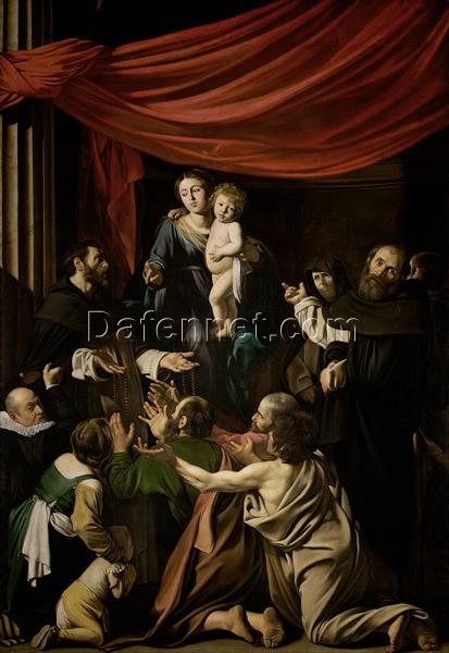 Buy Caravaggio’s “Madonna of the Rosary” 1607 (Madonna del Rosario) – Premium Oil Painting Reproduction | Custom Handcrafted Canvas Art