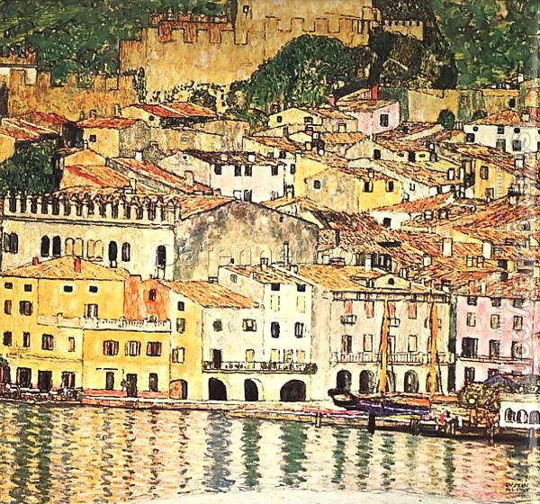 Gustav Klimt ‘Malcesine on Lake Garda’ Canvas Oil Painting – Premium Custom Art, Fine Art for Elegant Home & Office Decor