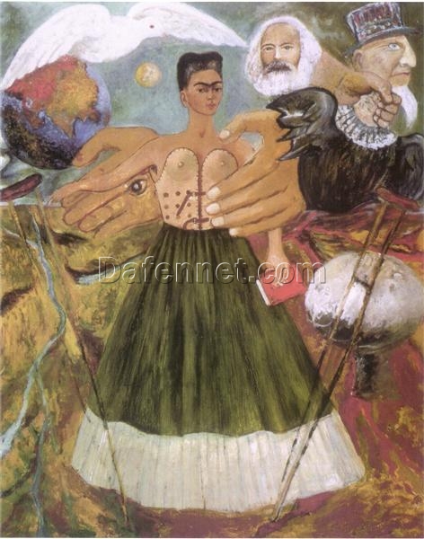 Frida Kahlo ‘Marxism Will Give Health to the Sick (El Marxismo Dará Salud a los Enfermos)’ Canvas Oil Painting – Premium Custom Art, Fine Art for Elegant Home & Office Decor