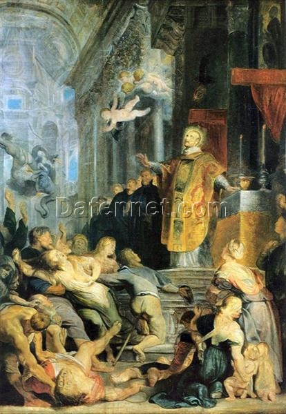 Miracle of St. Ignatius of Loyola, Rubens – Fine Baroque Religious Oil Painting on Board