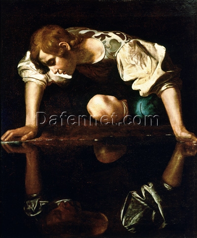 Narcissus by Caravaggio (c.1599) – High-Quality Handcrafted Oil Painting for Traditional Spaces