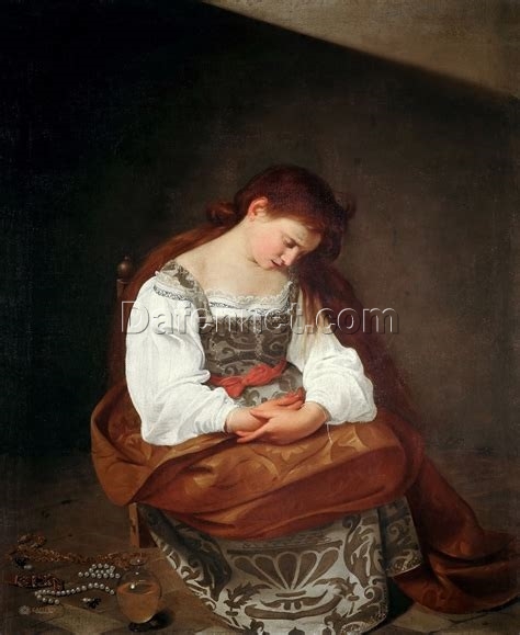 Caravaggio “Penitent Magdalene” c.1597 – Authentic Oil Painting Reproduction | Elegant Canvas Art from Dafen Village