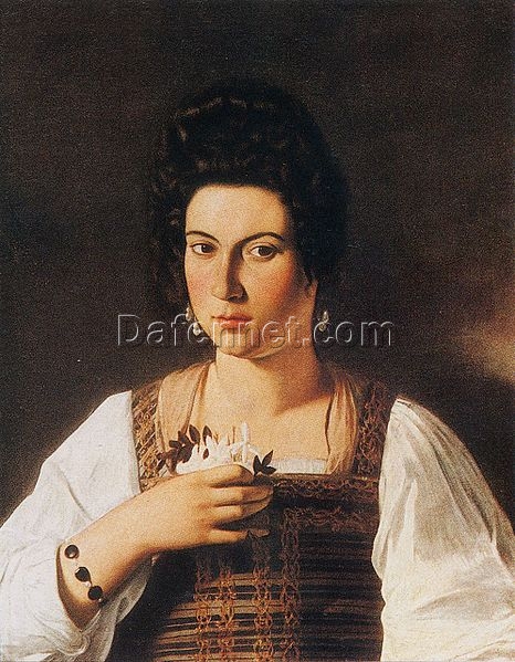 Caravaggio “Portrait of a Courtesan” c.1597 – Authentic Oil Painting Reproduction | Elegant Canvas Art from Dafen Village