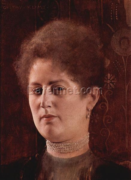 High-End Gustav Klimt ‘Portrait of a Lady’ Oil Painting on Canvas – Exquisite Art, Limited Edition for Upscale Interiors