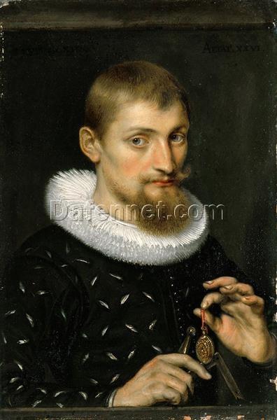 Peter Paul Rubens “Portrait of a Man, Possibly an Architect or Geographer” (1597) | Captivating Renaissance Painting of Intellectual Profession