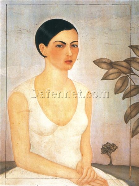 High-End Frida Kahlo ‘Portrait of Cristina, My Sister (Retrato de Cristina, Mi Hermana)’ Oil Painting on Canvas – Exquisite Art, Ideal for Refined Interiors