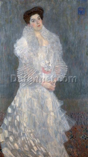 Exclusive Gustav Klimt ‘Portrait of Hermine Gallia’ Oil Painting – Luxury Canvas, Limited Edition Fine Art for Artistic Interior Design