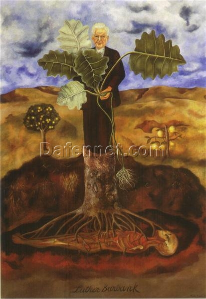 Frida Kahlo ‘Portrait of Luther Burbank (Retrato de Luther Burbank)’ Canvas Oil Painting – Premium Custom Art, Fine Art for Elegant Home & Office Decor