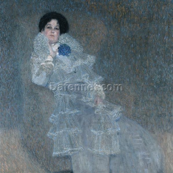 Premium Gustav Klimt ‘Portrait of Marie Henneberg’ Canvas Oil Art – Custom Made, Elegant Art for Sophisticated Home & Office Spaces