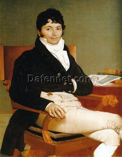 Monsieur Rivière by Jean Auguste Dominique Ingres – Classic 1805 French Neoclassical Canvas for Luxury Home and Office Design