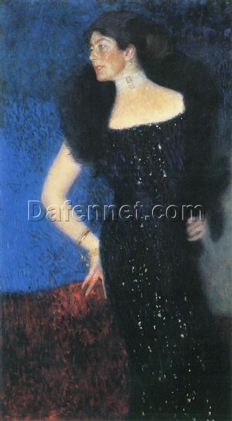 Premium Gustav Klimt ‘Portrait of Rose von Rosthorn-Friedmann’ Canvas Oil Art – Custom Made, Elegant Art for Refined Home & Office Spaces