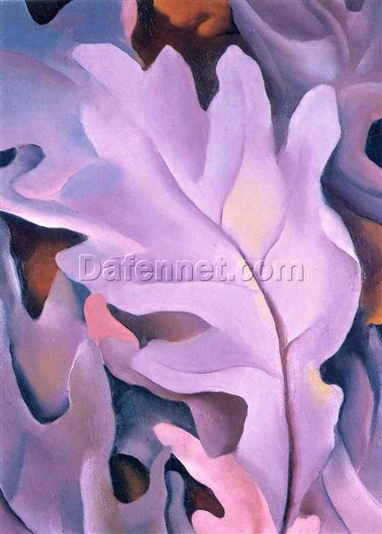 Georgia O’Keeffe “Purple Leaves” (1922) | Abstract Botanical Painting | Fine Art Canvas Reproduction for Modern Spaces