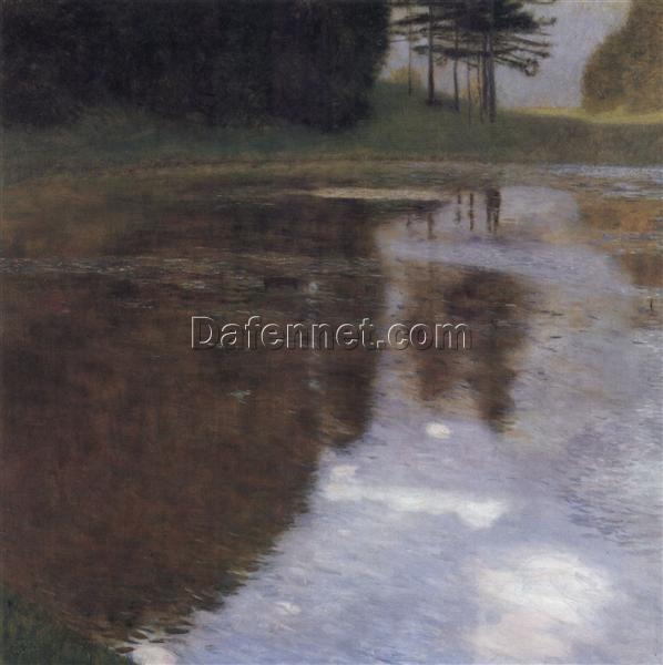 Gustav Klimt ‘Quiet Pond in the Park of Appeal’ Canvas Oil Painting – Premium Custom Art, Fine Art for Elegant Home & Office Decor