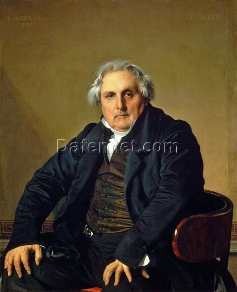 Portrait of Louis-François Bertin by Jean Auguste Dominique Ingres – 1832 Neoclassical Masterpiece for French Journalism Art