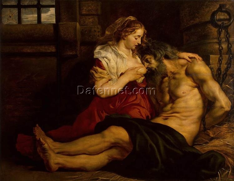 Roman Charity by Peter Paul Rubens – Baroque Oil Painting on Canvas