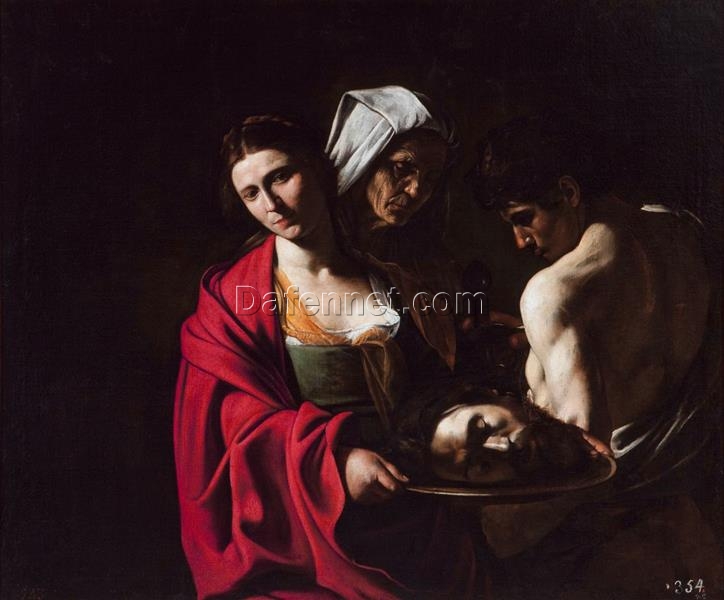 Caravaggio “Salome with the Head of John the Baptist” 1609 – Authentic Oil Painting Reproduction | Elegant Canvas Art from Dafen Village