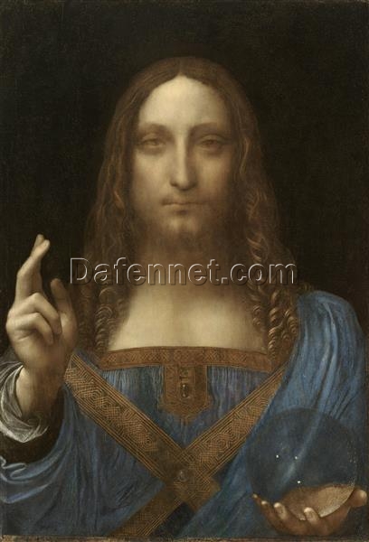 Leonardo da Vinci “Salvator Mundi” (c.1500) | Religious Iconography in Renaissance Art | High-Resolution Canvas Print