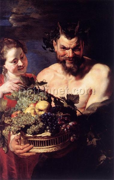 Custom Oil Painting – Satyr and Girl, Rubens, Baroque Mythological Art