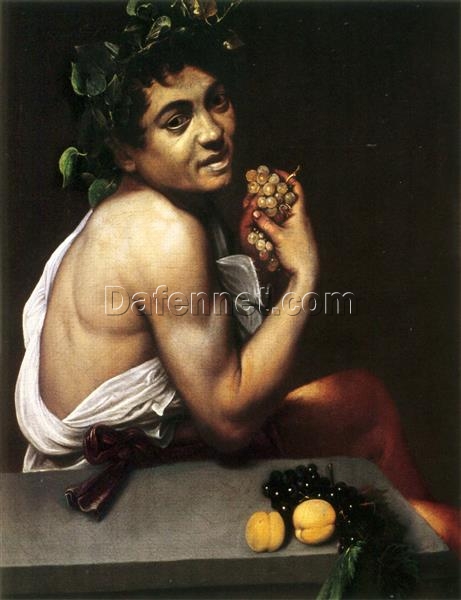 Custom Hand-Painted Oil Painting: Young Sick Bacchus by Caravaggio (c.1593) – Classic Baroque Canvas for Elegant Interiors